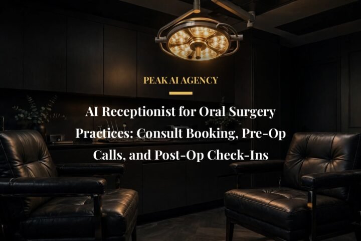 AI receptionist for oral surgery practices booking consults and post-op check-ins