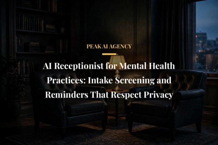 AI receptionist for mental health practices handling intake with privacy