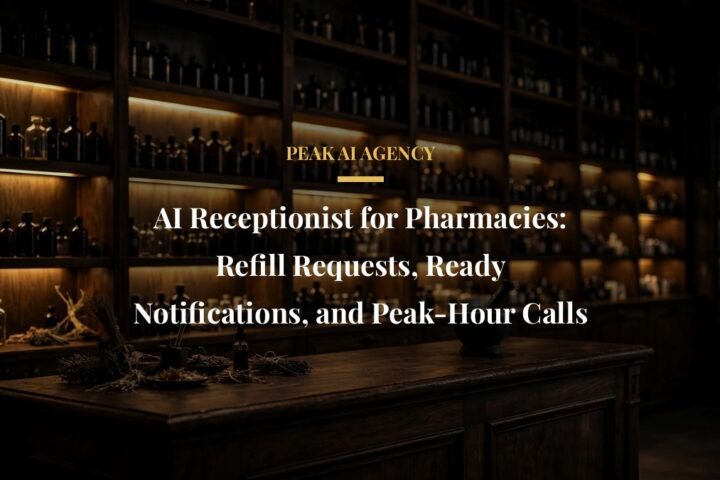 AI receptionist for pharmacies taking refill requests and prescription status calls