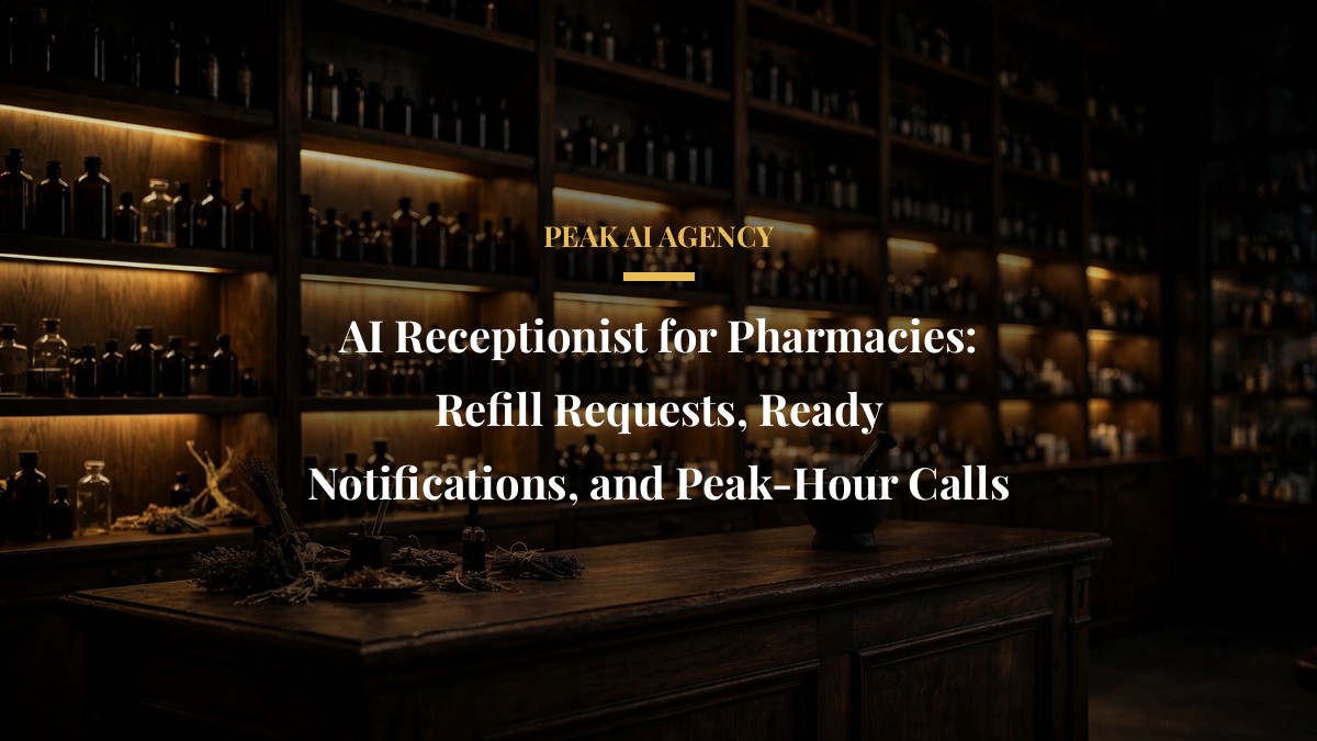 AI Receptionist for Pharmacies: Refill Requests, Ready Notifications, and Peak-Hour Calls