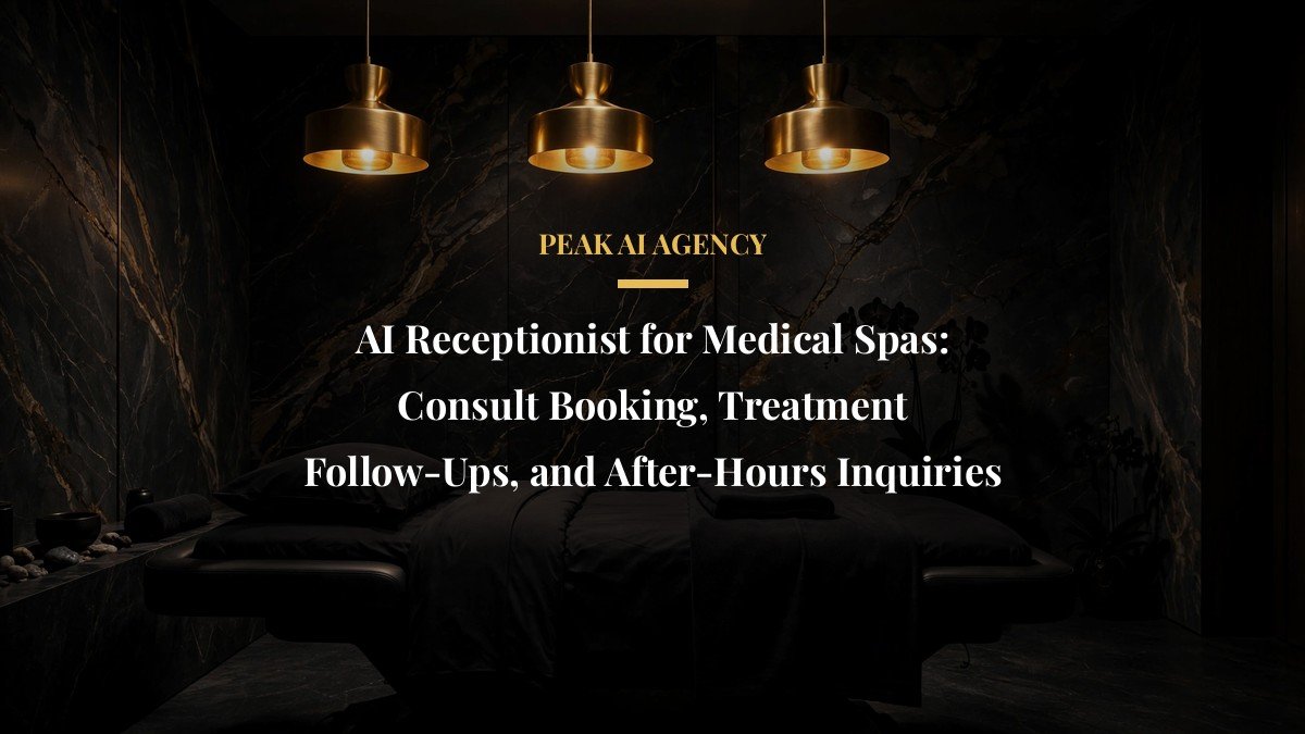 AI Receptionist for Medical Spas: Consult Booking, Treatment Follow-Ups, and After-Hours Inquiries