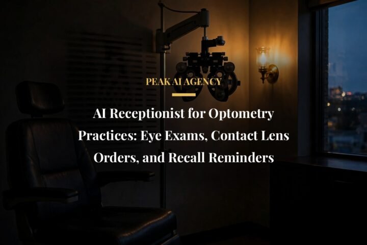 AI receptionist for optometry practices booking eye exams and contact lens orders