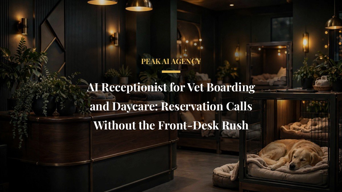 AI Receptionist for Vet Boarding and Daycare: Reservation Calls Without the Front-Desk Rush
