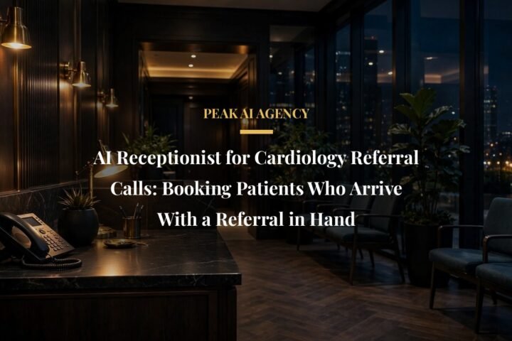AI receptionist cardiology referral appointments - Peak AI Agency guide for practice owners
