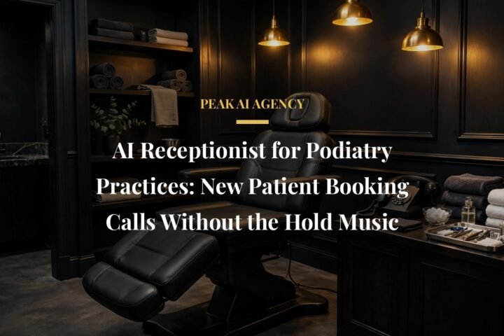 AI receptionist podiatry new patient booking - Peak AI Agency guide for practice owners