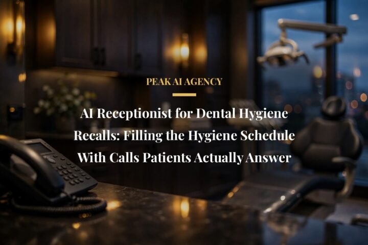 AI receptionist dental hygiene recall - Peak AI Agency guide for practice owners