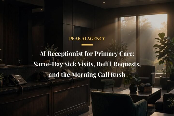 AI receptionist primary care same day booking - Peak AI Agency guide for practice owners