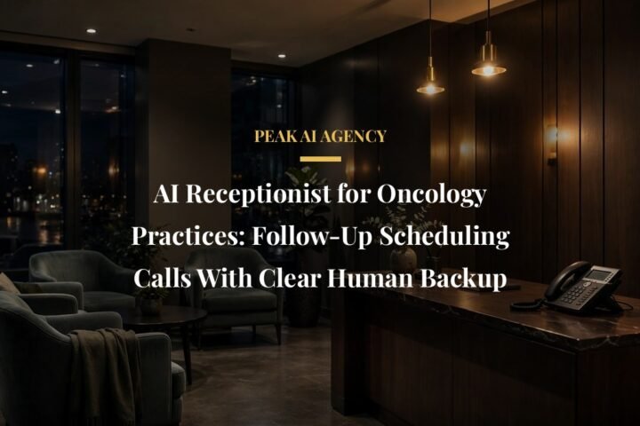 AI receptionist oncology follow up scheduling - Peak AI Agency guide for practice owners
