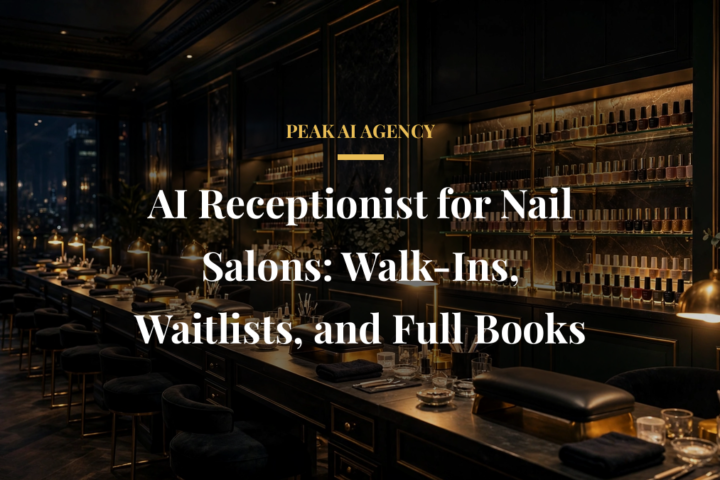 AI receptionist managing nail salon bookings, walk-ins and waitlists