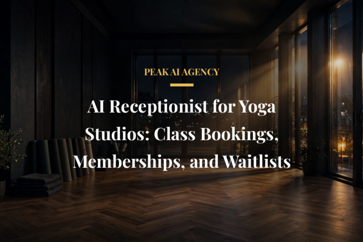 AI receptionist booking yoga studio classes and memberships
