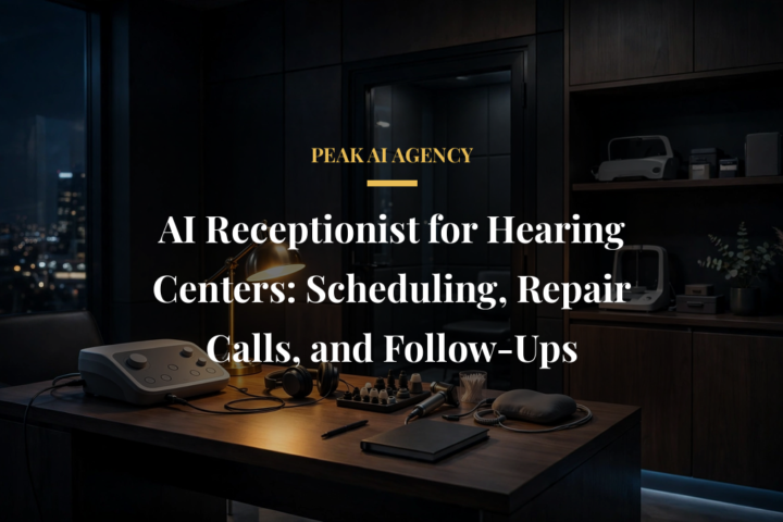 AI receptionist scheduling hearing center appointments and repair calls