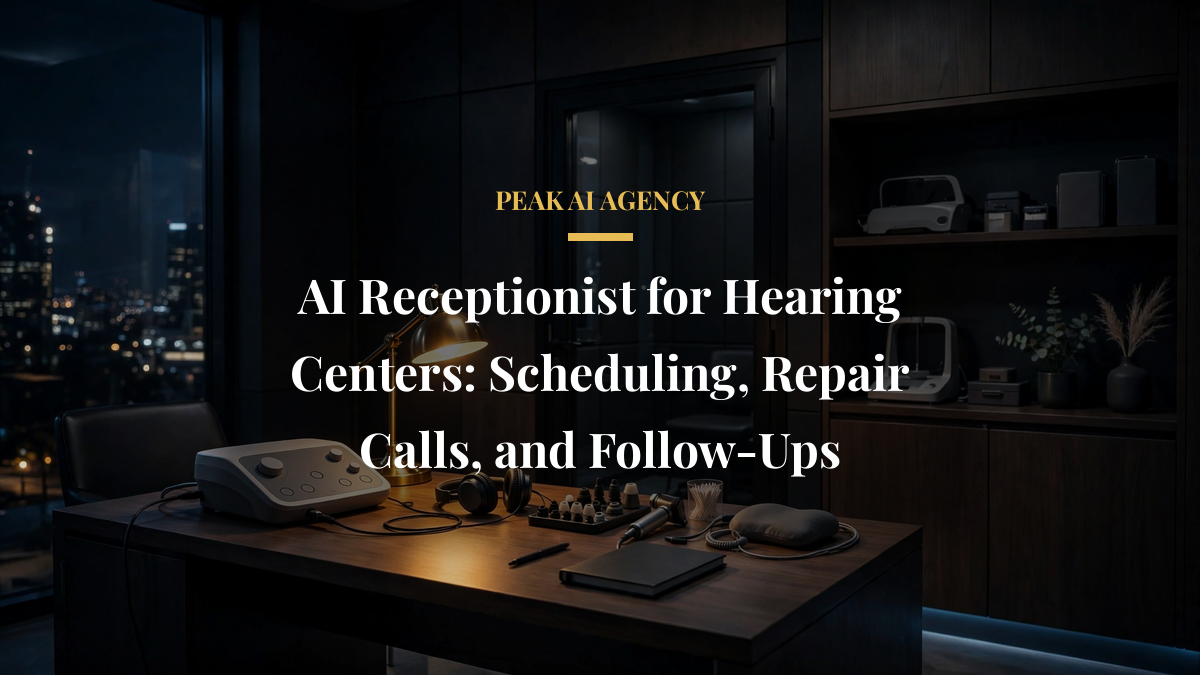 AI Receptionist for Hearing Centers: Scheduling, Repair Calls, and Follow-Ups