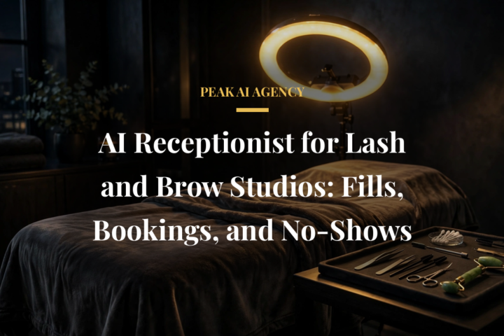 AI receptionist booking lash and brow studio appointments and fills