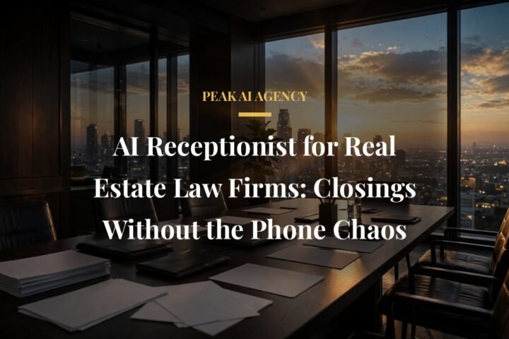 AI receptionist for real estate law firms managing closing calls