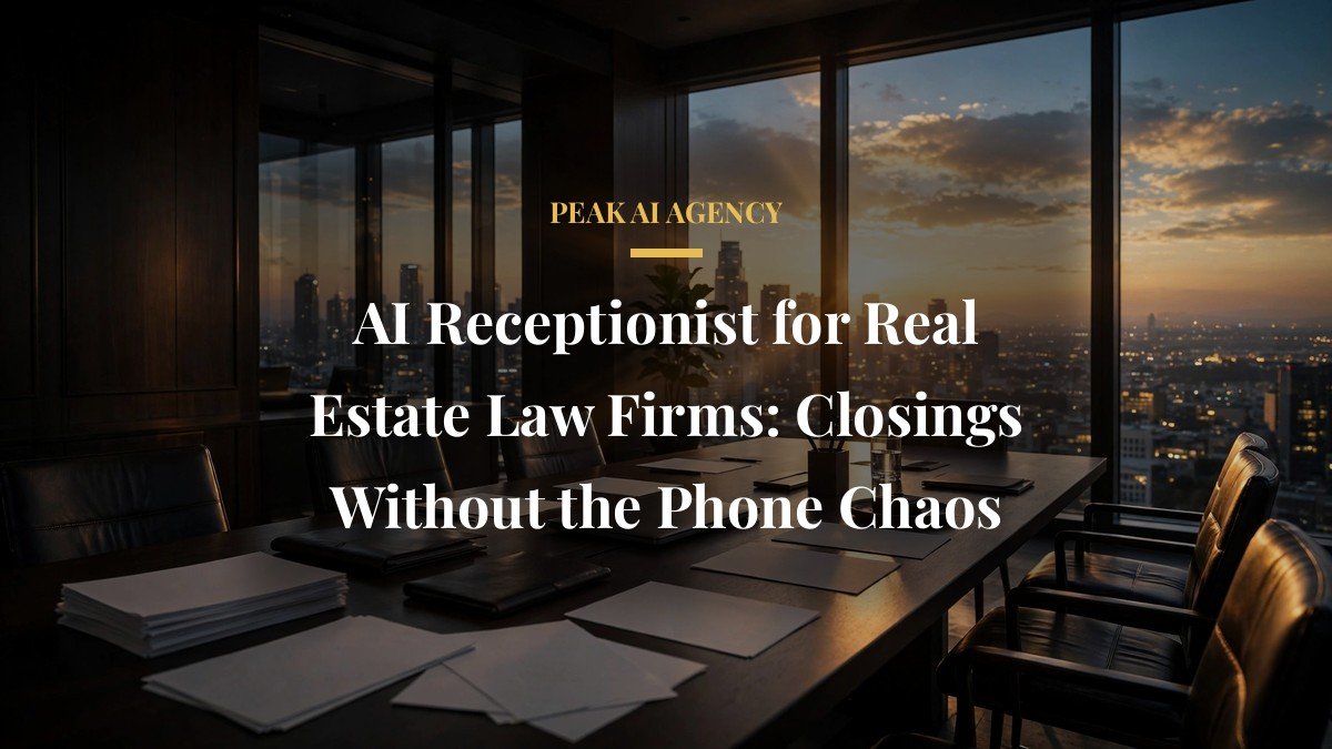AI Receptionist for Real Estate Law Firms: Closings Without the Phone Chaos
