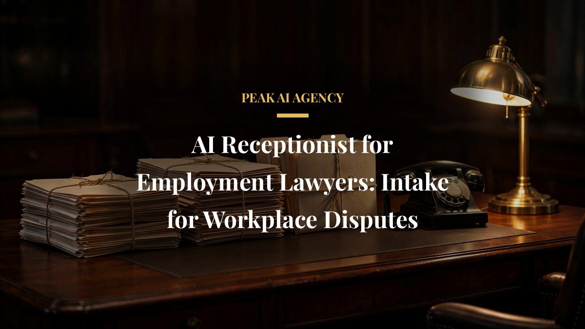 AI Receptionist for Employment Lawyers: Intake for Workplace Disputes