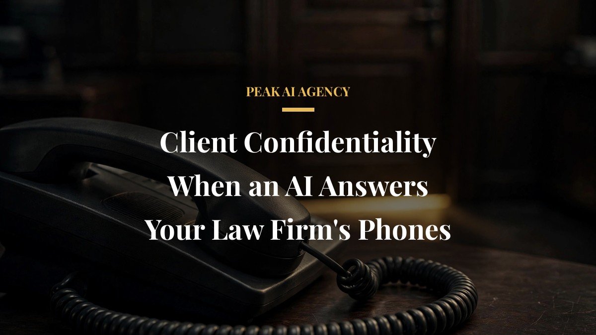 Client Confidentiality When an AI Answers Your Law Firm’s Phones