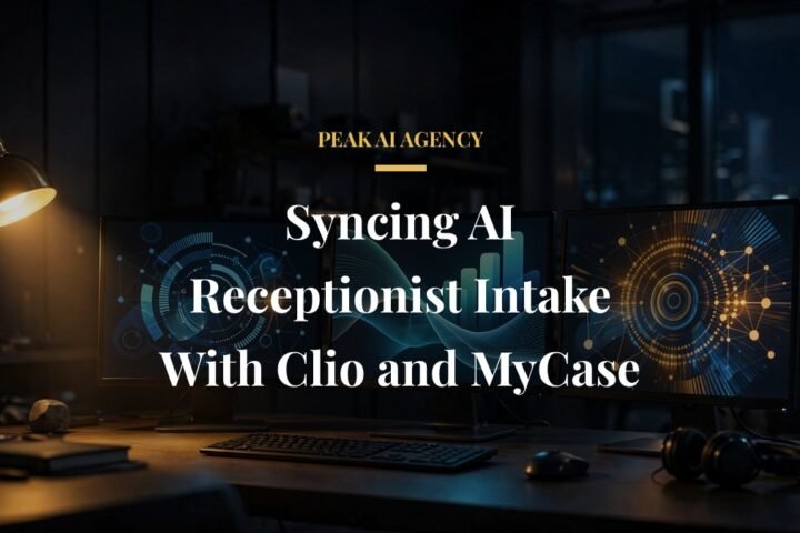 AI receptionist intake syncing with Clio and MyCase practice software