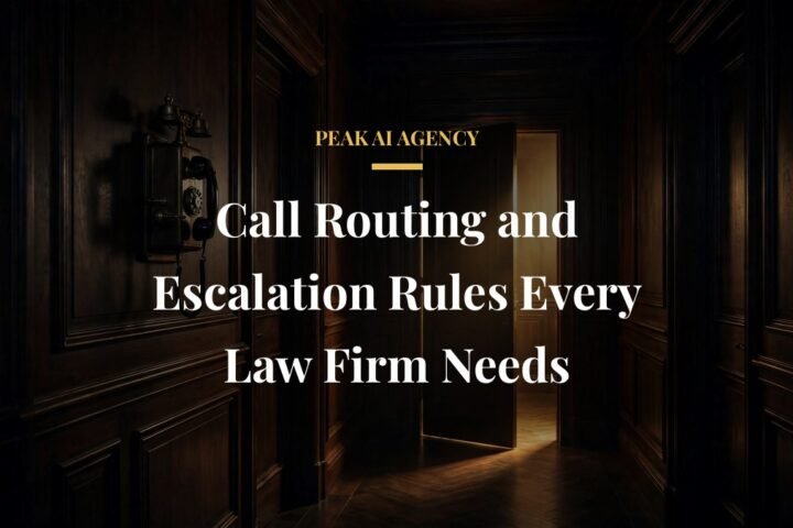 Call routing and escalation rules for law firms with AI receptionist