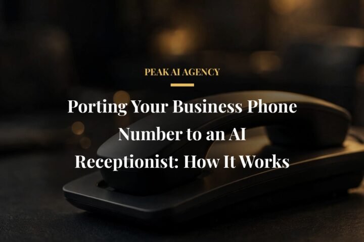 AI receptionist answering a ported business phone number
