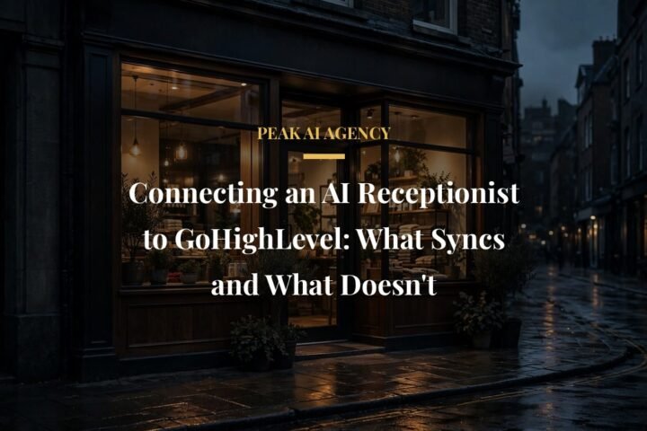 AI receptionist GoHighLevel integration syncing calls and bookings