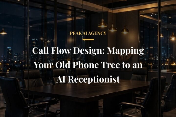 Call flow design mapping phone tree to AI receptionist
