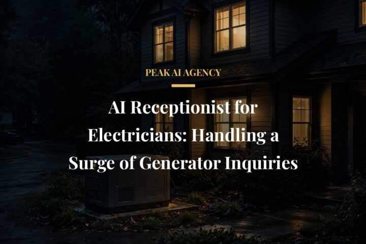AI receptionist for electricians generator inquiry calls