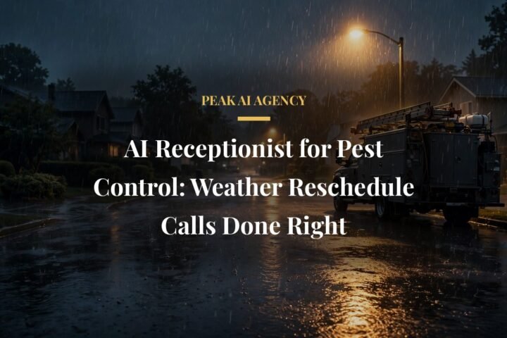 AI receptionist for pest control weather reschedule calls
