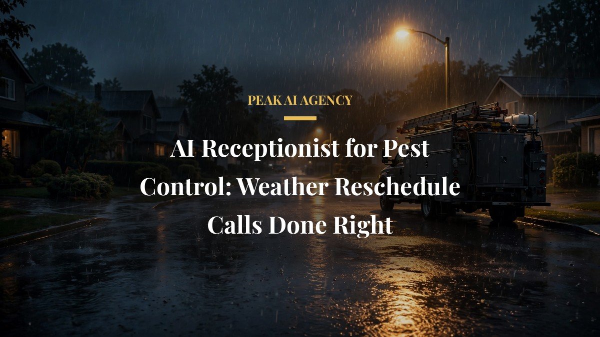 AI Receptionist for Pest Control: Weather Reschedule Calls Done Right