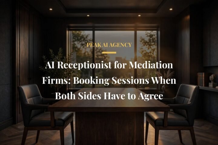 AI receptionist for a mediation firm booking a session for two parties