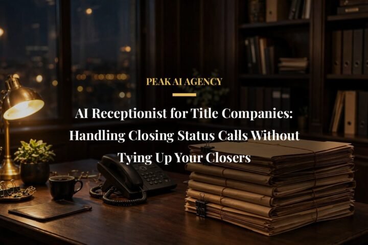 AI receptionist for a title company handling closing status calls