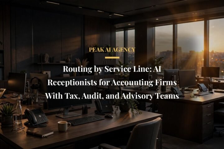AI receptionist routing tax and advisory calls inside an accounting firm