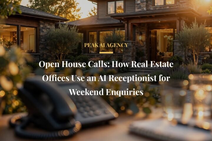 AI receptionist handling open house enquiries for a real estate office