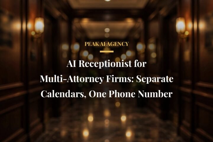 AI receptionist managing separate attorney calendars in a law firm