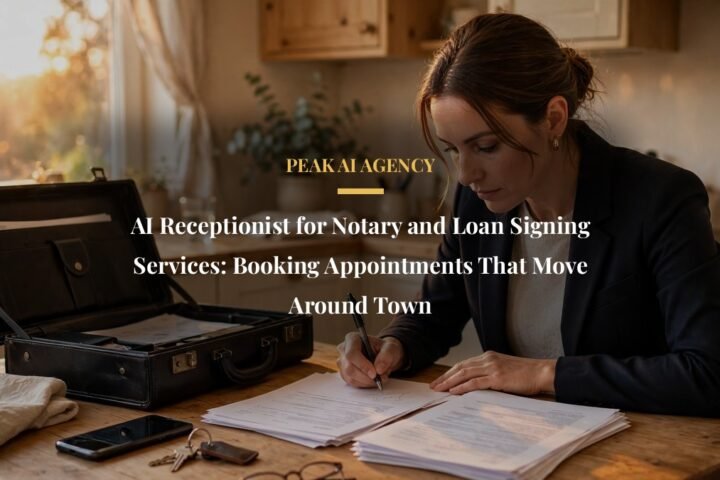 AI receptionist booking mobile notary and loan signing appointments