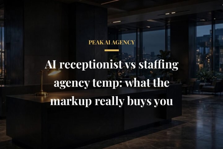 AI receptionist vs staffing agency temp cost comparison