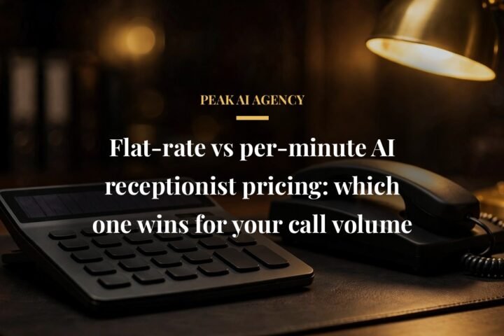 Flat-rate vs per-minute AI receptionist pricing comparison