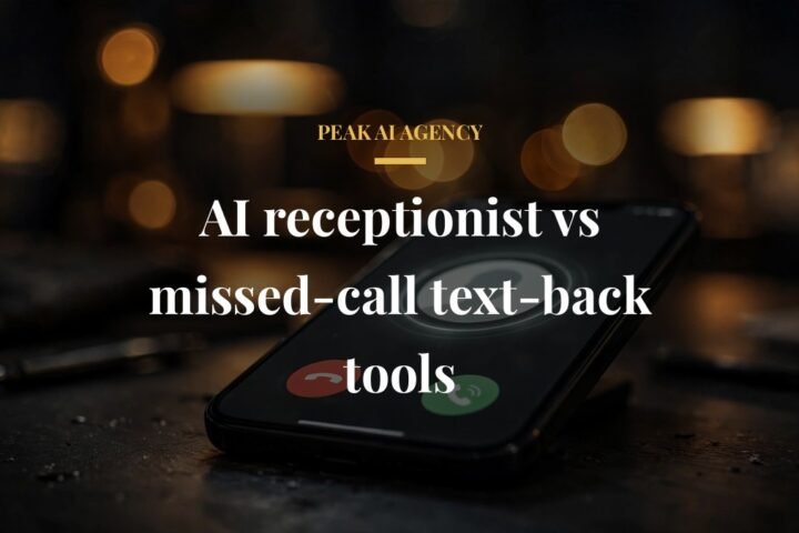 AI receptionist vs missed-call text-back tools comparison