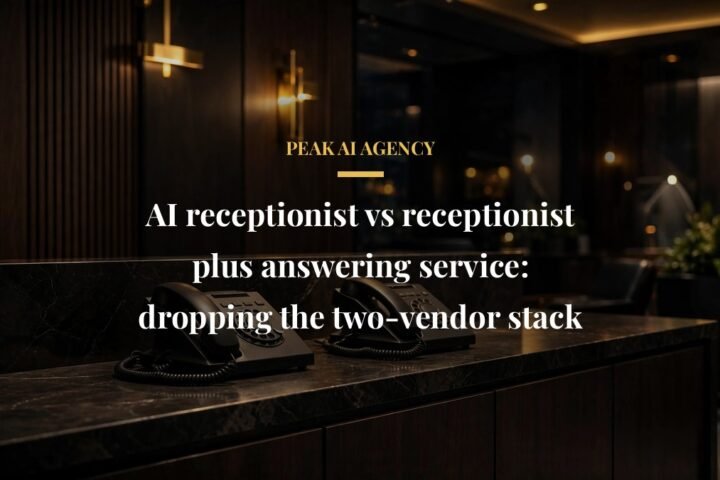 AI receptionist vs receptionist plus answering service stack