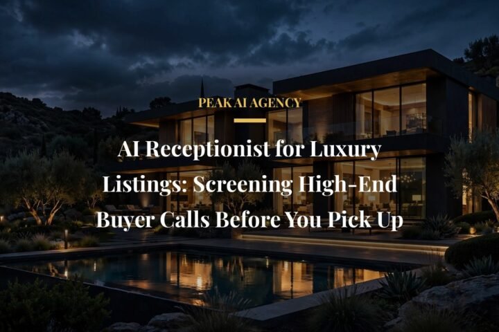 AI receptionist screening high-end buyer calls for luxury real estate listings