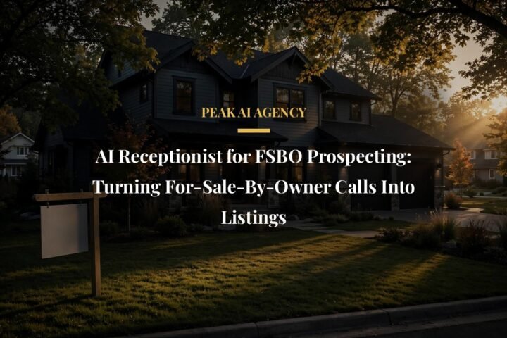 AI receptionist handling FSBO for-sale-by-owner prospecting calls