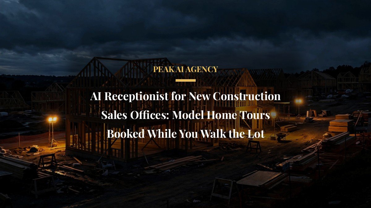 AI Receptionist for New Construction Sales Offices: Model Home Tours Booked While You Walk the Lot