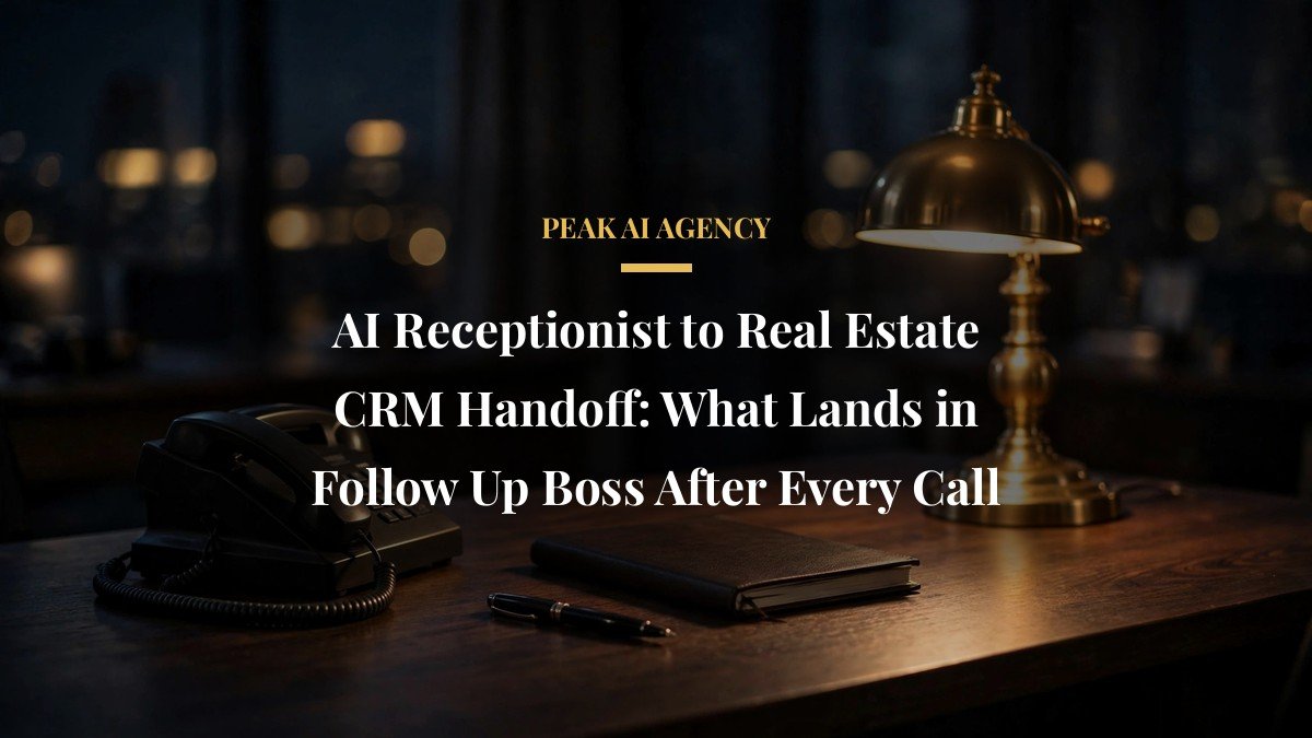 AI Receptionist to Real Estate CRM Handoff: What Lands in Follow Up Boss After Every Call