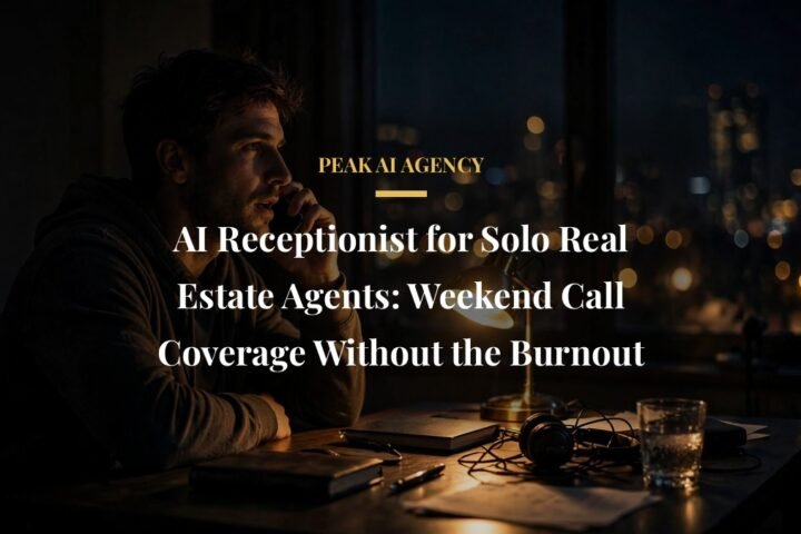 AI receptionist providing weekend call coverage for solo real estate agents