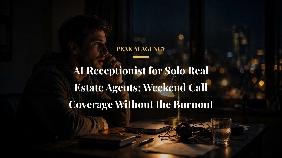 AI Receptionist for Solo Real Estate Agents: Weekend Call Coverage Without the Burnout