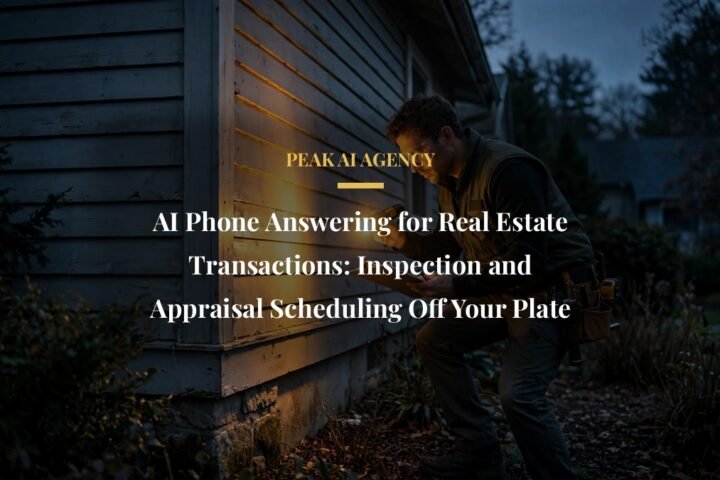 AI phone answering scheduling home inspections and appraisals for real estate transactions