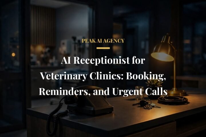 AI receptionist for veterinary clinics handling booking and urgent calls