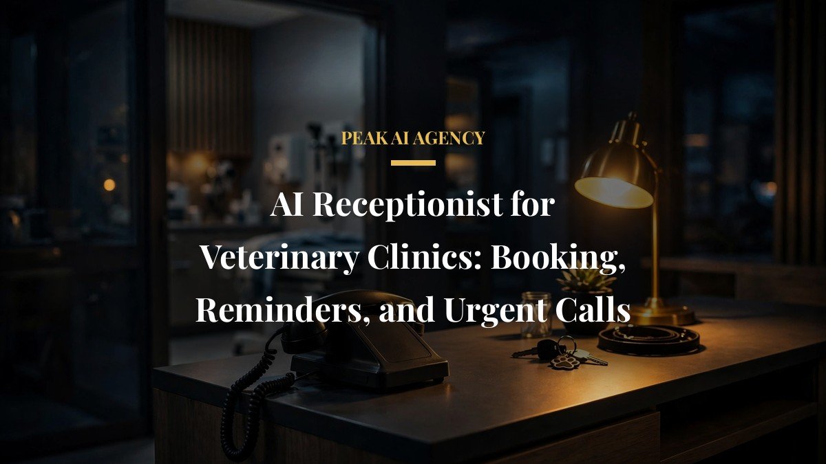 AI Receptionist for Veterinary Clinics: Booking, Reminders, and Urgent Calls