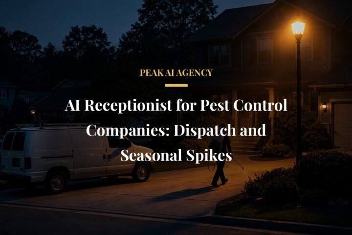 AI receptionist for pest control companies handling dispatch