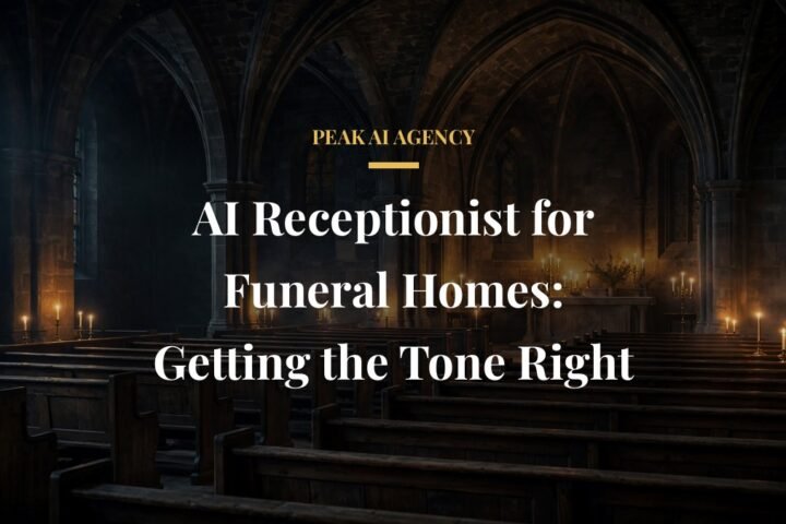 AI receptionist for funeral homes with a calm professional tone